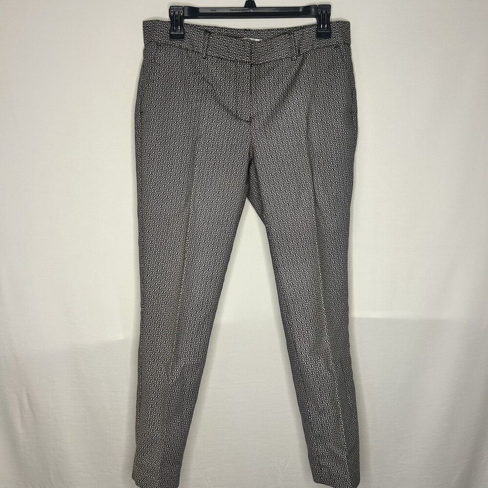 New Size 6 Dalia Collection Cotton Spandex Dress Pants Black White Pockets Zip